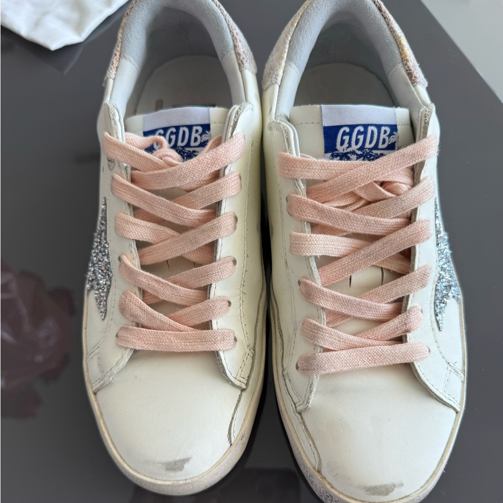 Golden Goose Brand like new sneakers for women's White and Peach Size 38